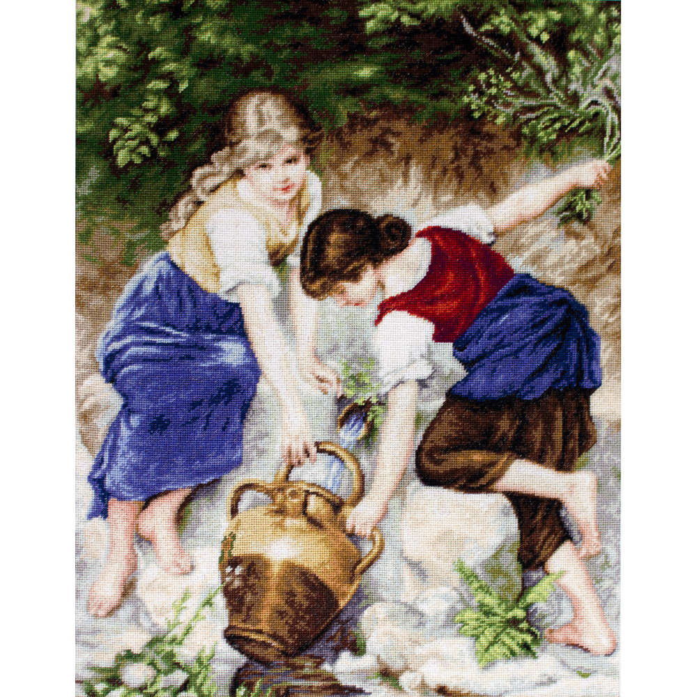 Cross Stitch Kit “At The Fountain” Luca-S B564