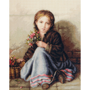 Cross Stitch Kit “Little Flower Girl” Luca-S B513