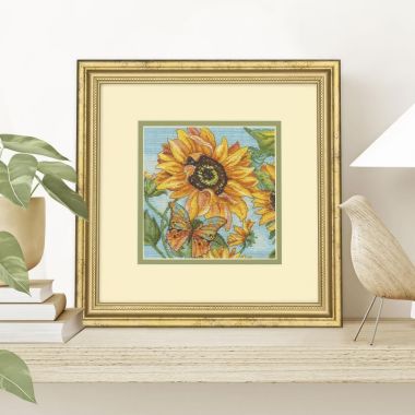 Dimensions Gold Petite Counted Cross Stitch Kit 6"X6" -Sunflower Garden 18 (18 Count), 70-65228
