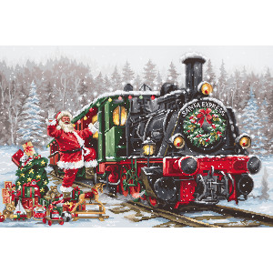 Cross Stitch Kit “Santa`s Express” Luca-S B2397, Christmas Train