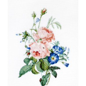 Cross Stitch Kit Bouquet with Roses, Luca-S B2351