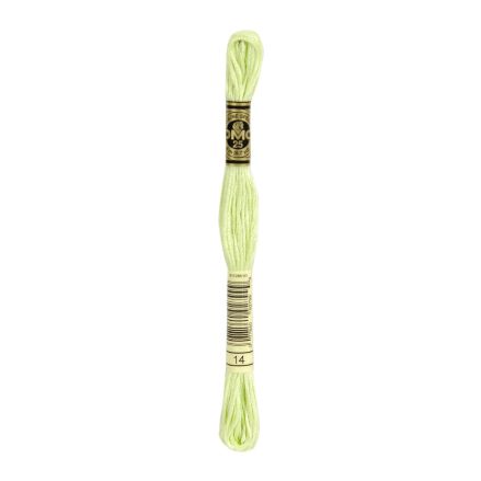 DMC 014 Six-Strand Floss – Pale Apple Green