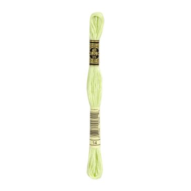 DMC 014 Six-Strand Floss – Pale Apple Green