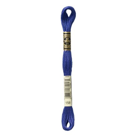 DMC 158 Six-Strand Floss – Medium Very Dark Cornflower Blue