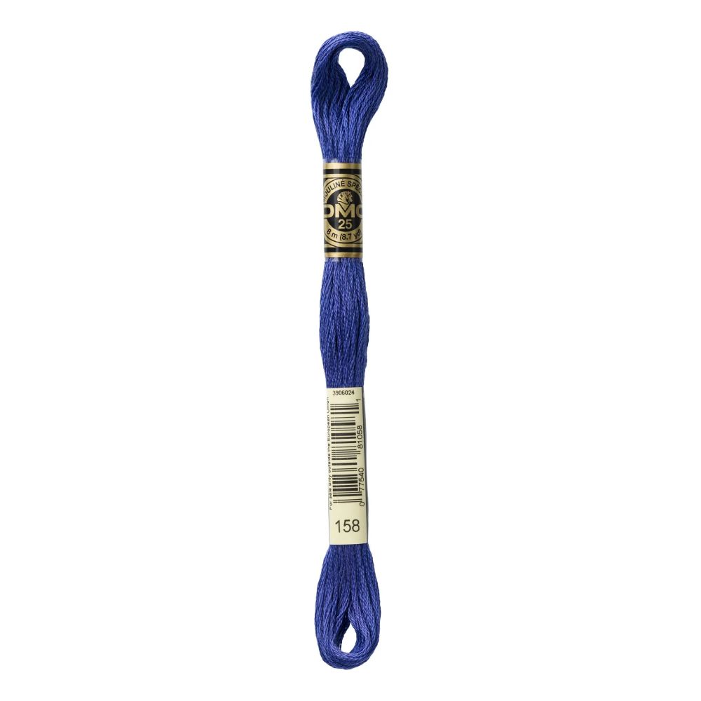 DMC 158 Six-Strand Floss – Medium Very Dark Cornflower Blue DMC 158 Six-Strand Floss – Medium Very Dark Cornflower Blue