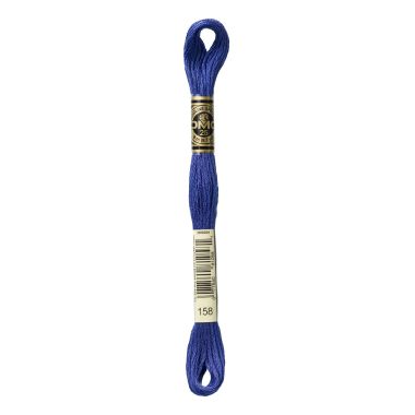 DMC 158 Six-Strand Floss – Medium Very Dark Cornflower Blue