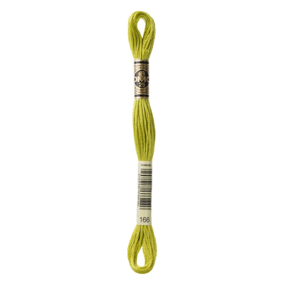DMC 166 Six-Strand Floss – Medium Light Moss Green DMC 166 Six-Strand Floss – Medium Light Moss Green