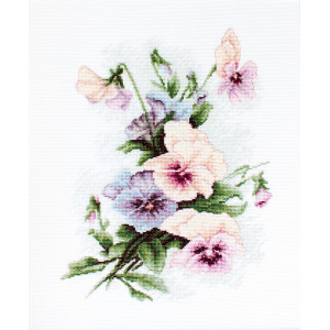 Cross Stitch Kit “Pansies” Luca-S B2231