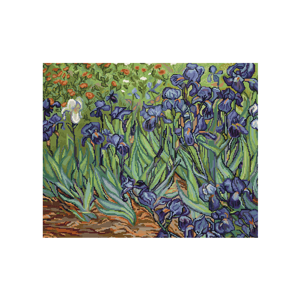 Cross Stitch Kit “Irises” reproduction of Van Gog Luca-S B444