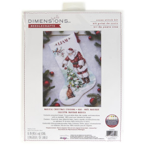 Counted Cross Stitch Kit 16"-Long-Magical Christmas Stocking, Dimensions, 70-08999