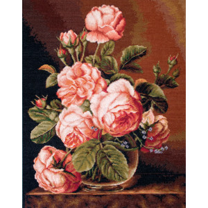 Cross Stitch Kit “Vase of Roses” Luca-S B488