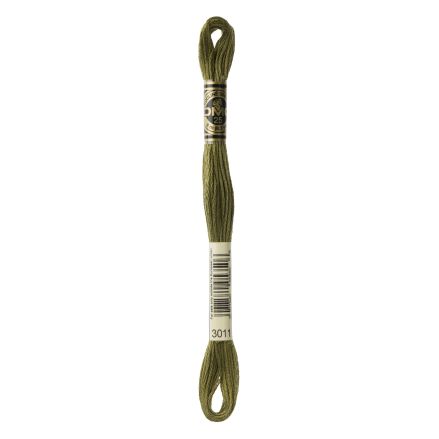 DMC 3011 Six-Strand Floss – Dark Khaki Green