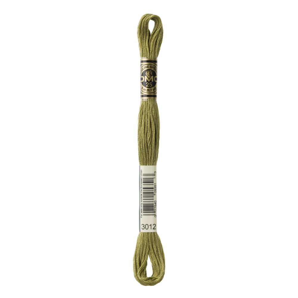 DMC 3012 Six-Strand Floss – Medium Khaki Green DMC 3012 Six-Strand Floss – Medium Khaki Green