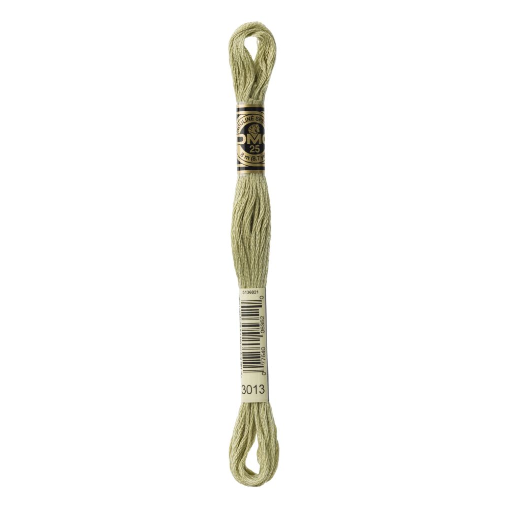 DMC 3013 Six-Strand Floss – Light Khaki Green DMC 3013 Six-Strand Floss – Light Khaki Green