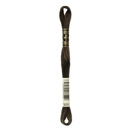 DMC 3031 Six-Strand Floss – Very Dark Mocha Brown