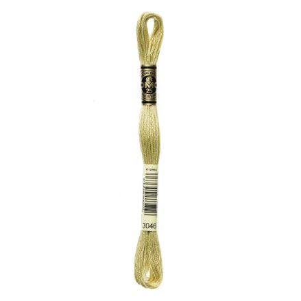 DMC 3046 Six-Strand Floss – Medium Yellow Beige