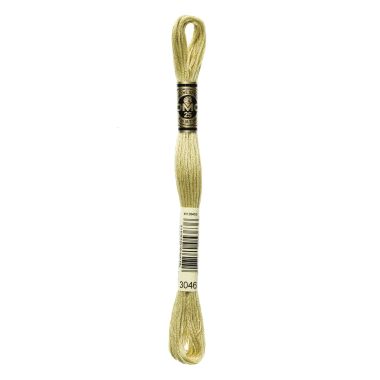 DMC 3046 Six-Strand Floss – Medium Yellow Beige