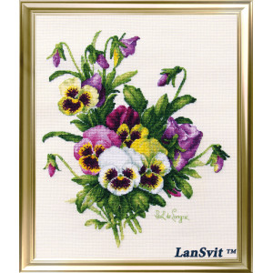 Cross Stitch Kit “Pansies” LanSvit А-005