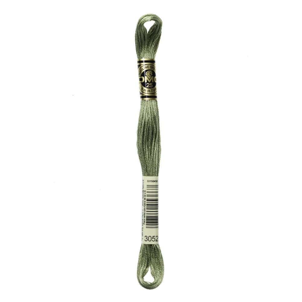 DMC 3052 Six-Strand Floss – Medium Green Grey DMC 3052 Six-Strand Floss – Medium Green Grey