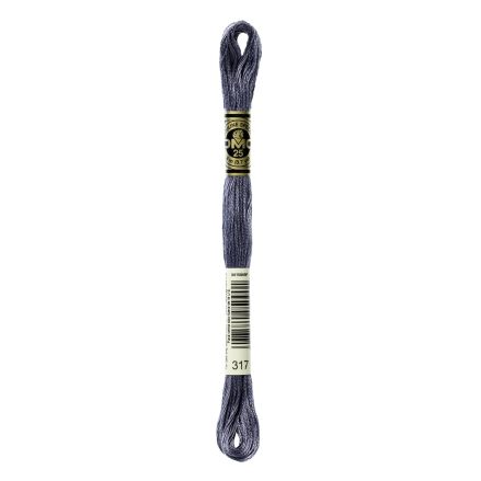 DMC 317 Six-Strand Floss – Pewter Gray