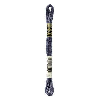 DMC 317 Six-Strand Floss – Pewter Gray