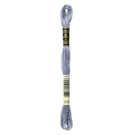 DMC 318 Six-Strand Floss – Light Steel Gray