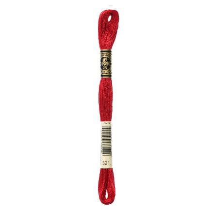DMC 321 Six-Strand Floss – Christmas Red