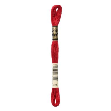 DMC 321 Six-Strand Floss – Christmas Red
