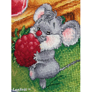 Cross Stitch Kit “Raspberry Happiness” LanSvit D-004