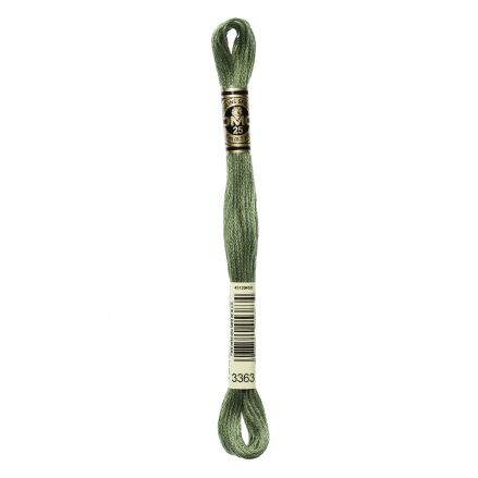 DMC 3363 Six-Strand Floss – Medium Pine Green