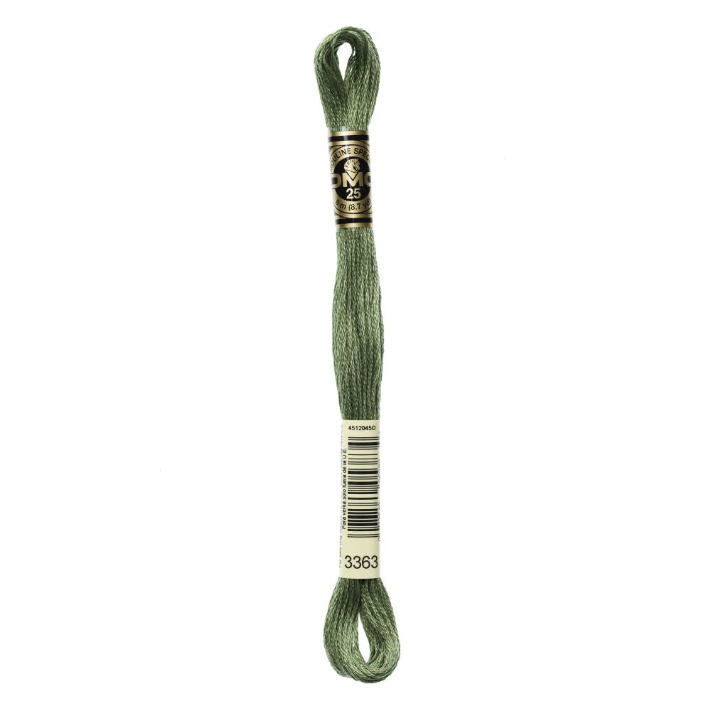 DMC 3363 Six-Strand Floss – Medium Pine Green
