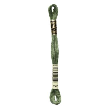 DMC 3363 Six-Strand Floss – Medium Pine Green