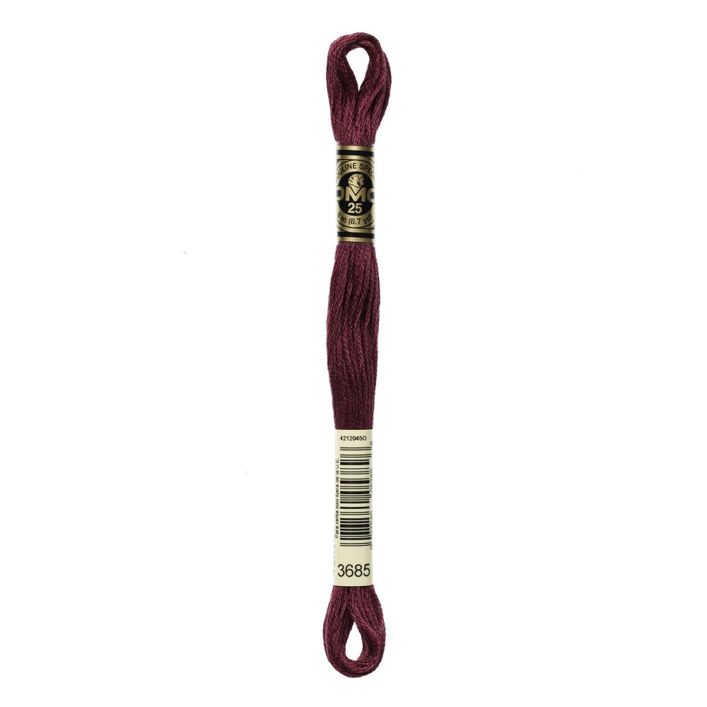 DMC 3685 Six-Strand Floss – Dark Mauve