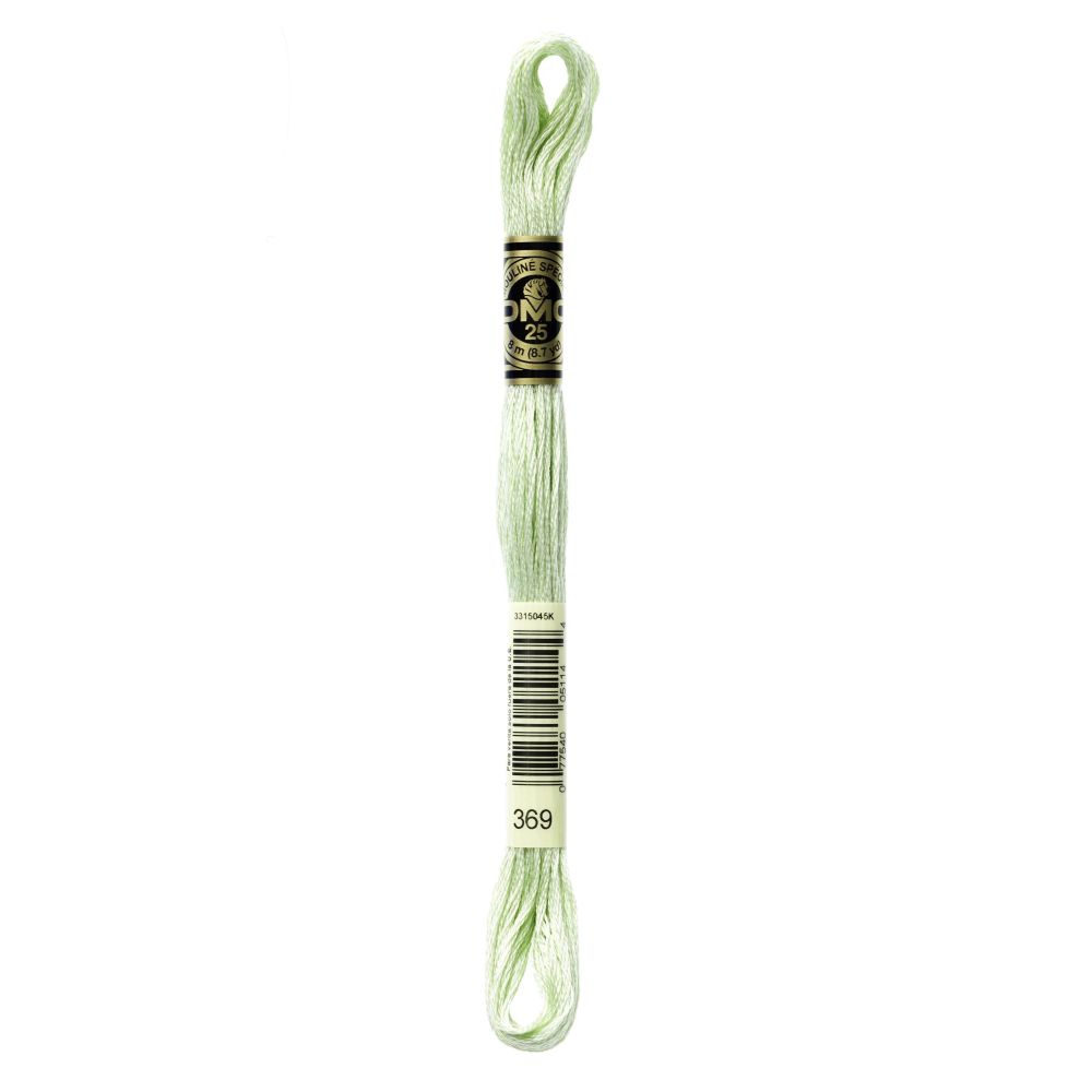 DMC 369 Six-Strand Floss – Very Light Pistachio Green DMC 369 Six-Strand Floss – Very Light Pistachio Green