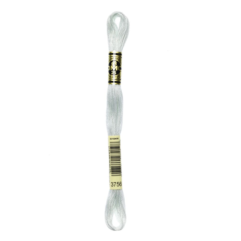 DMC 3756 Six-Strand Floss – Ultra Very Light Baby Blue DMC 3756 Six-Strand Floss – Ultra Very Light Baby Blue