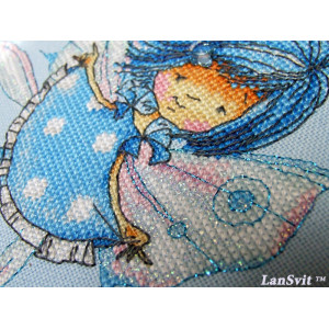 Cross Stitch Kit “In a Sky-Blue Mood” LanSvit D-026