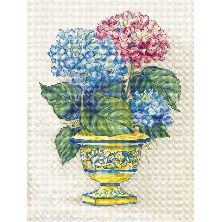 Cross Stitch Kit Hydrangea Blooms, Letistitch L8065