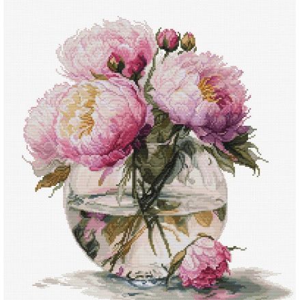 Cross Stitch Kit “Bouquet of Peonies” Luca-S B7028