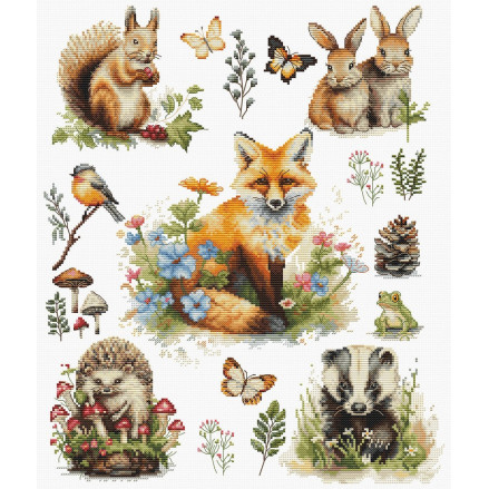 Cross Stitch Kit Luca-S - Forest Animals, BU5057