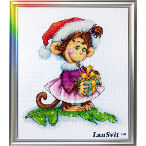 Cross Stitch Kit “The Coquettish Monkey” LanSvit D-053