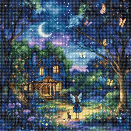 Letistitch Cross Stitch Kit – L9942 Luna’s Garden with 52 Colors