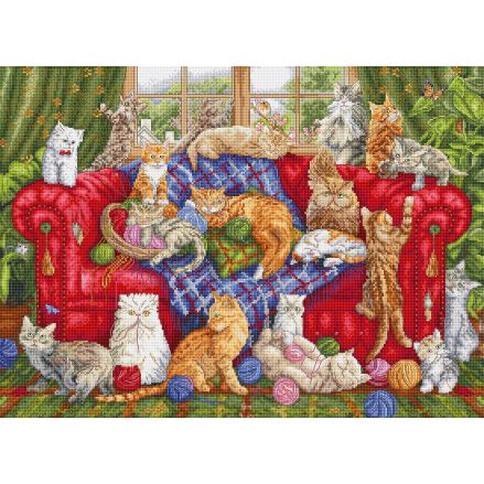 Letistitch Cross Stitch Kit – L9946 Meow Manor with 67 Colors