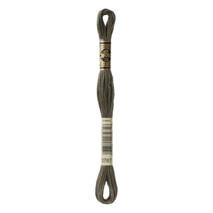 DMC 3787 Six-Strand Floss – Dark Brown Grey
