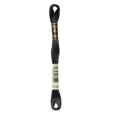 DMC 3799 Six-Strand Floss – Very Dark Pewter Grey