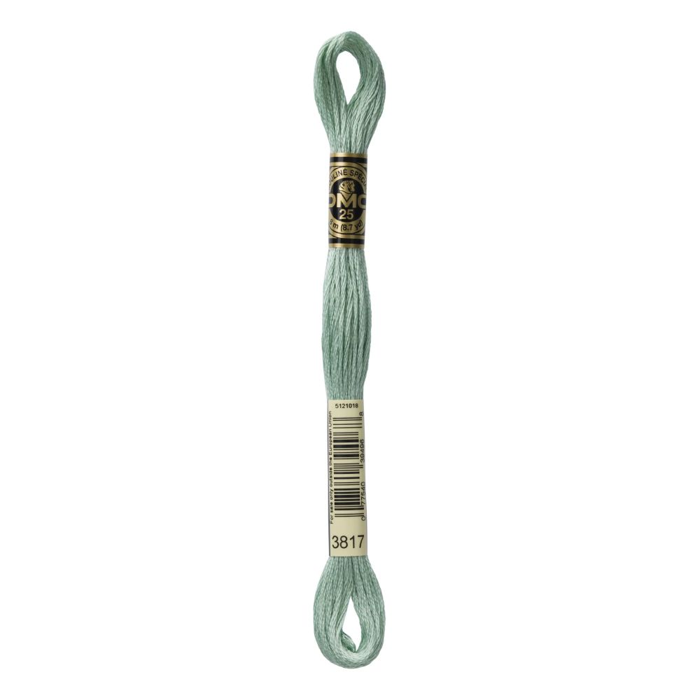 DMC 3817 Six-Strand Floss – Light Celadon Green DMC 3817 Six-Strand Floss – Light Celadon Green