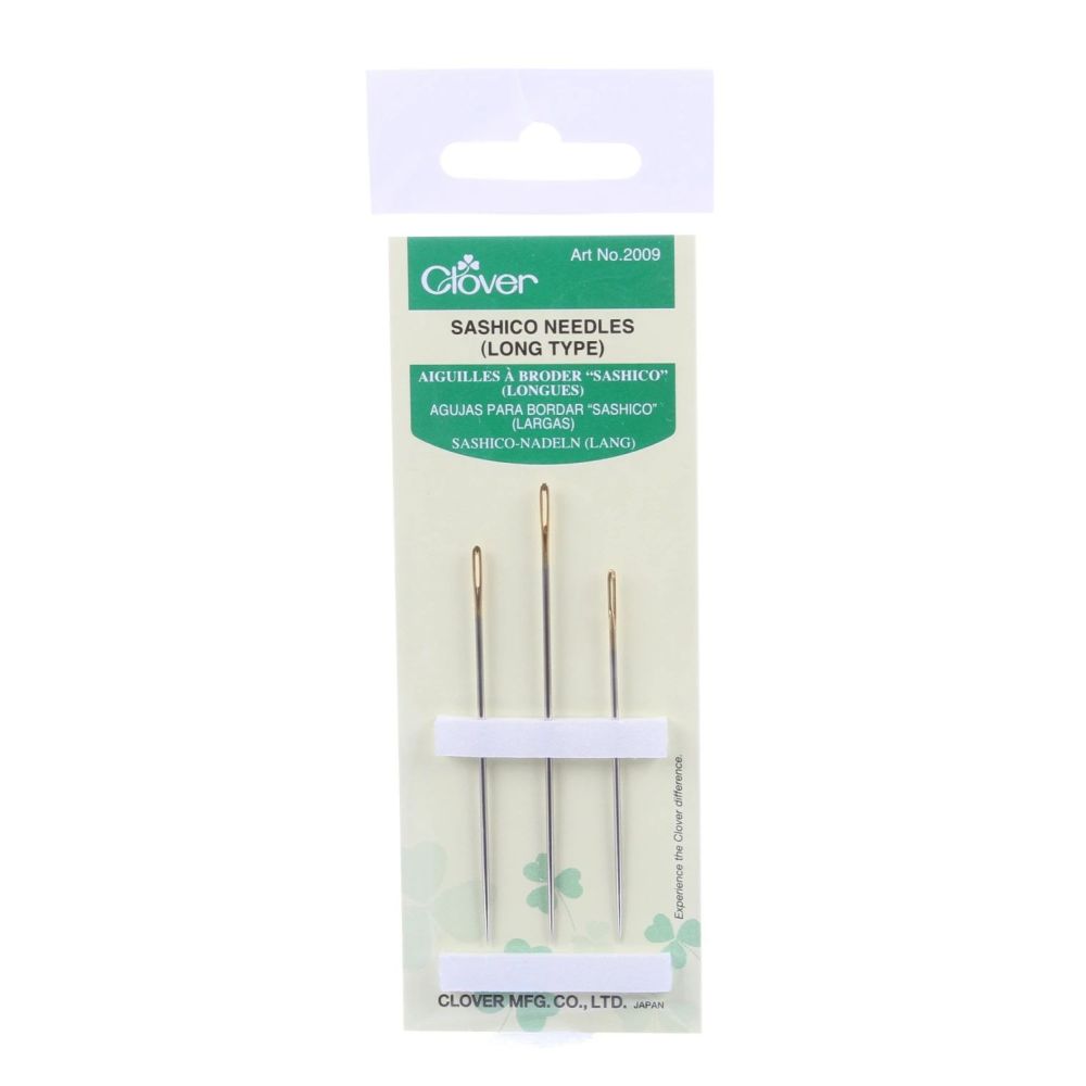 Clover Long Sashiko Needles 2009 – 3 pcs, Assorted