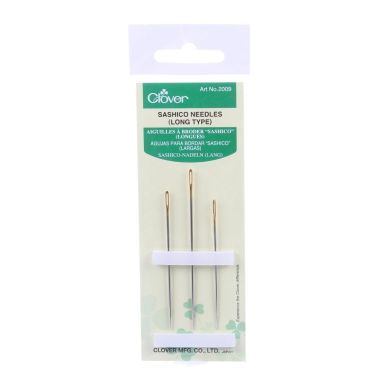 Clover Long Sashiko Needles 2009 – 3 pcs, Assorted