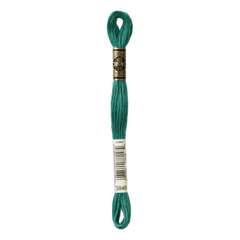 DMC 3848 Six-Strand Floss – Medium Teal Green DMC 3848 Six-Strand Floss – Medium Teal Green