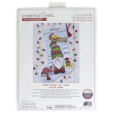 Dimensions Counted Cross Stitch Kit 70-09000 – Gnome Stocking