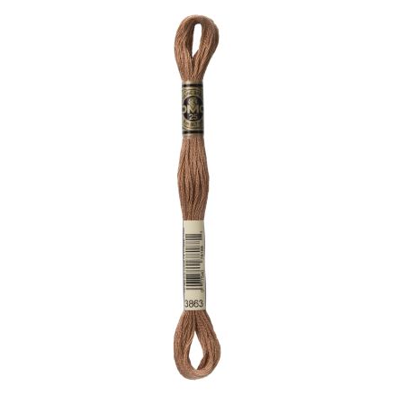 DMC 3863 Six-Strand Floss – Medium Mocha Beige